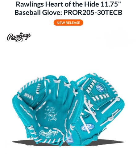 New 2025 Rawlings Heart of the Hide 11.75" Baseball Glove: PROR205-30TECB