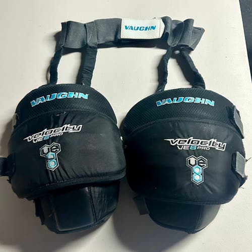 Vaughn V8 Pro Senior Goalie Knee Guards with Belt