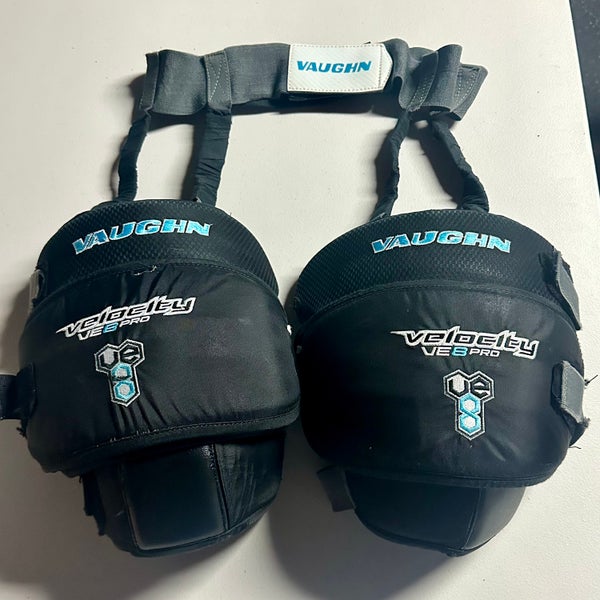 Vaughn V8 Pro Senior Goalie Knee Guards with Belt