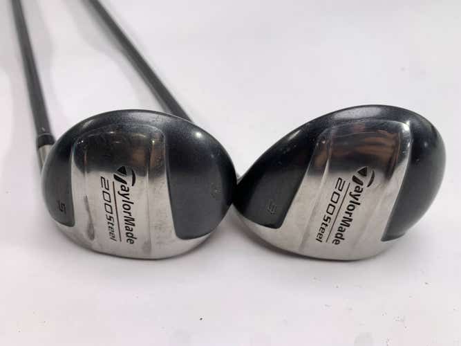 TaylorMade 200 Steel 3 & 5 Fairway Wood Set 15* 18* Lite 80g Regular Mens RH