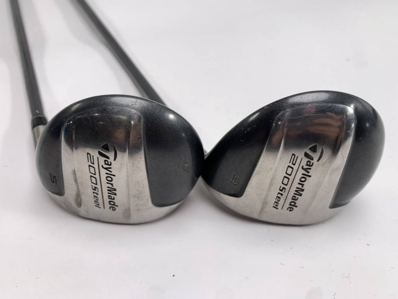 TaylorMade 200 Steel 3 & 5 Fairway Wood Set 15* 18* Lite 80g Regular Mens RH
