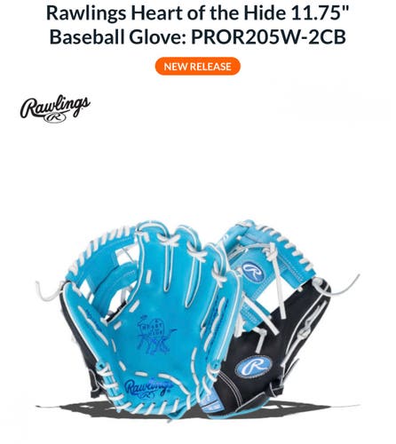 New Rawlings 2026 Heart of the Hide Baseball Glove 11.75" Model PROR205W-2CB