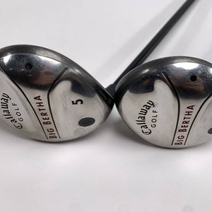 Callaway Big Bertha 2004 5 & 7 Fairway Wood Set 18* 21* RCH 75w Regular Mens LH