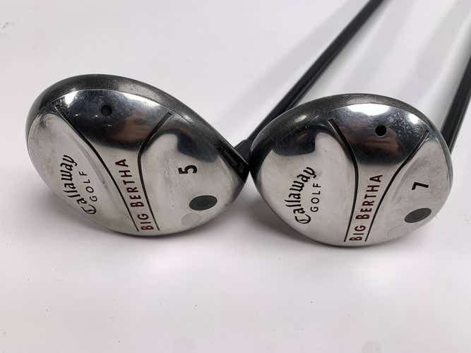 Callaway Big Bertha 2004 5 & 7 Fairway Wood Set 18* 21* RCH 75w Regular Mens LH