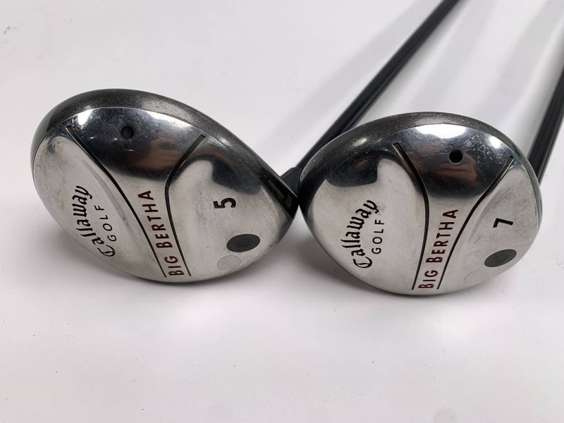 Callaway Big Bertha 2004 5 & 7 Fairway Wood Set 18* 21* RCH 75w Regular Mens LH