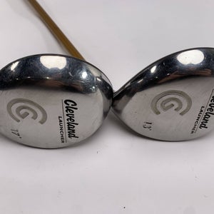 Cleveland Launcher  &  Fairway Wood Set 13* 17* Launcher Gold Stiff Mens RH