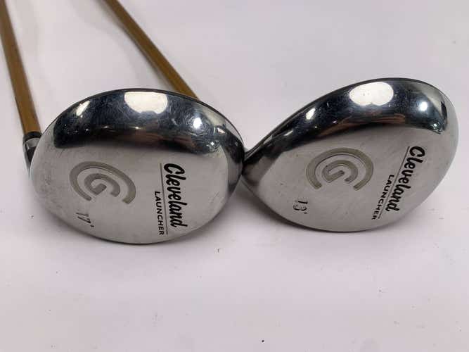 Cleveland Launcher  &  Fairway Wood Set 13* 17* Launcher Gold Stiff Mens RH