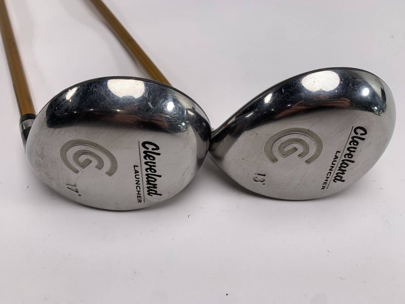 Cleveland Launcher  &  Fairway Wood Set 13* 17* Launcher Gold Stiff Mens RH