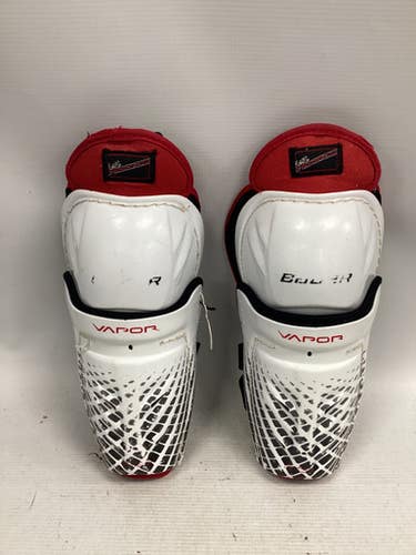 Used Bauer VAPOR LIL ROOKIE Youth Shin Guards White 8 1/2" 11851-S000026002