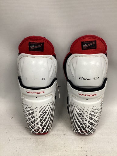 Used Bauer VAPOR LIL ROOKIE Youth Shin Guards White 8 1/2" 11851-S000026002