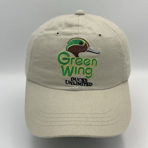 Vintage Ducks Unlimited Green Wing Strap Hat Cap Strapback Youngan