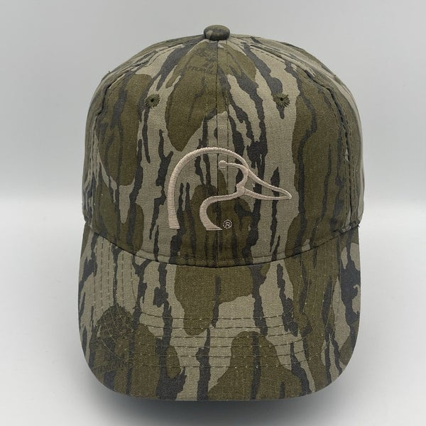 Ducks Unlimited Mossy Oak Bottomland Camo Adjustable Baseball Hat Cap OSFM