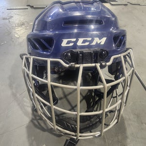 Junior CCM Fitlite 3DS NAVY BLUE Hockey Helmet Used