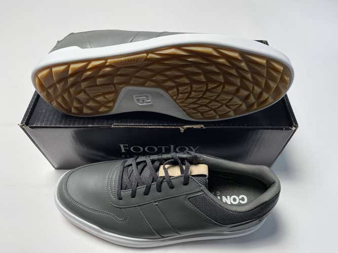 FootJoy Contour Casual Golf Shoes Charcoal Gray White Men's SZ 12 (54375)