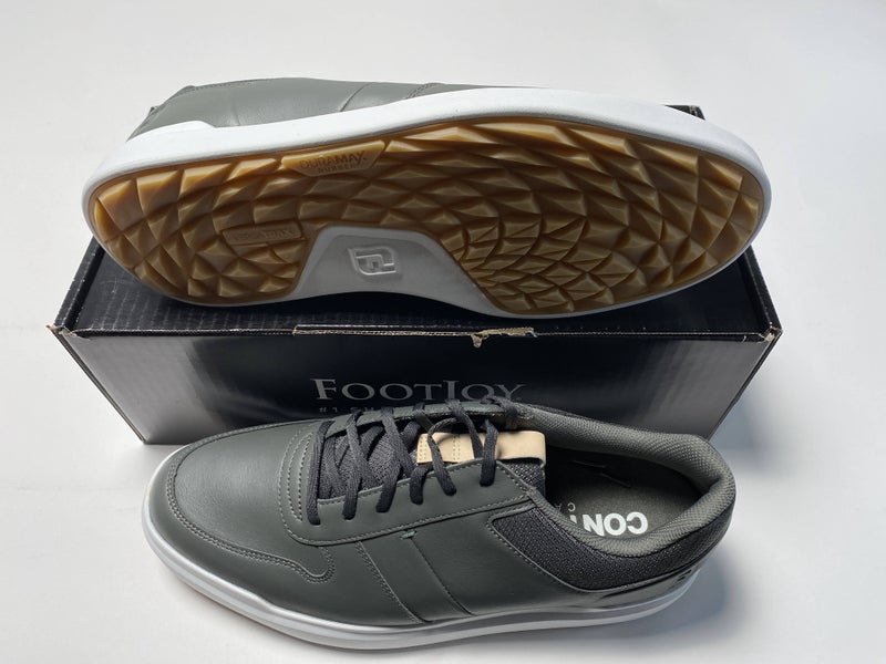 FootJoy Contour Casual Golf Shoes Charcoal Gray White Men's SZ 12 (54375)