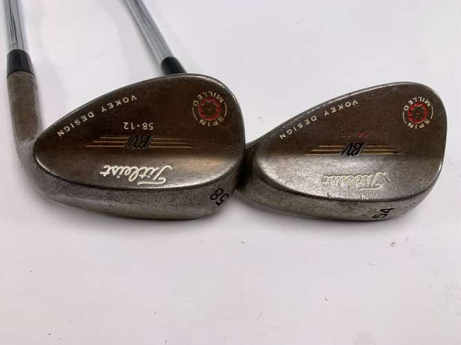 Titleist Vokey Spin Milled Chrome 2009 Wedge Set 54* 11 58* 12 NS Pro 970 RH