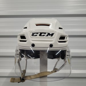 Used Medium CCM Tacks 710 Helmet Pro Stock White