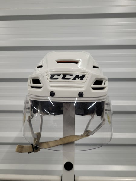 Used Large CCM Tacks 710 Helmet Pro Stock White
