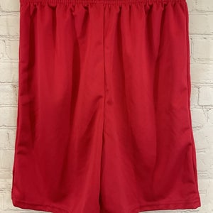 Alleson Athletics 80185 Youth 100% Polyester Athletic Shorts Red US XL