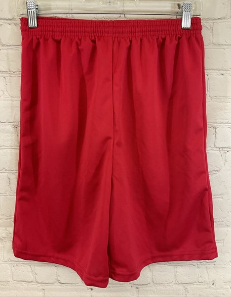 Alleson Athletics 80185 Youth 100% Polyester Athletic Shorts Red US XL