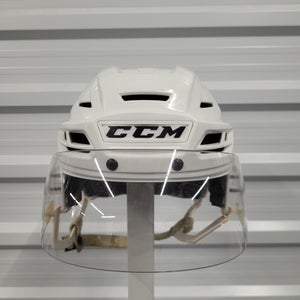 Used Medium CCM Resistance Helmet Pro Stock White
