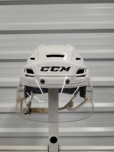 Used Medium CCM Resistance Helmet Pro Stock White