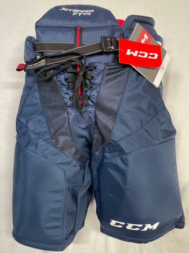 NEW CCM JetSpeed FT475 Hockey Pants, Jr Large, Navy Blue