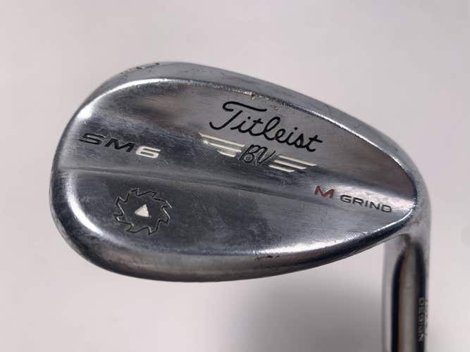 Titleist Vokey SM6 Tour Chrome Lob Wedge LW 60* 8 M-Grind Wedge Steel Mens RH