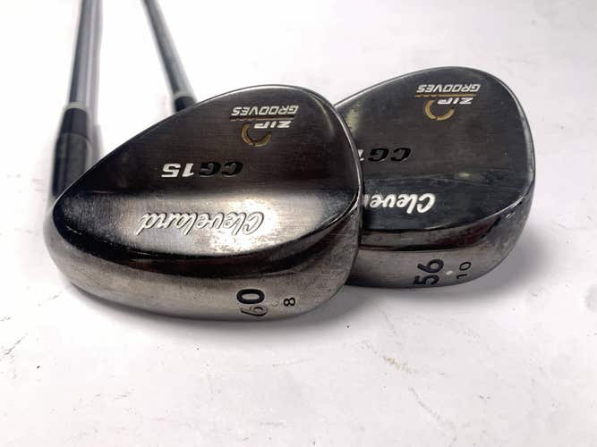 Cleveland CG15 Black Pearl Wedge Set 56* 10 | 60* 8 Traction Wedge Steel Mens RH