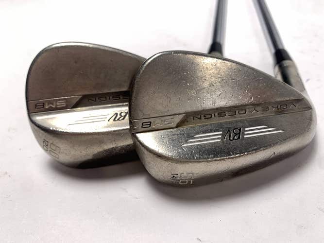 Titleist Vokey SM8 Brushed Steel Wedge Set 56* 14 | 60* 12 Wedge Steel Mens LH