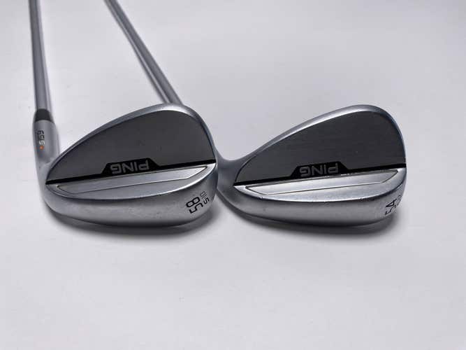 Ping s159 Chrome Wedge Set 54* 12 58* 10 Orange Dot 2* Flat NS Modus 3 Mens RH