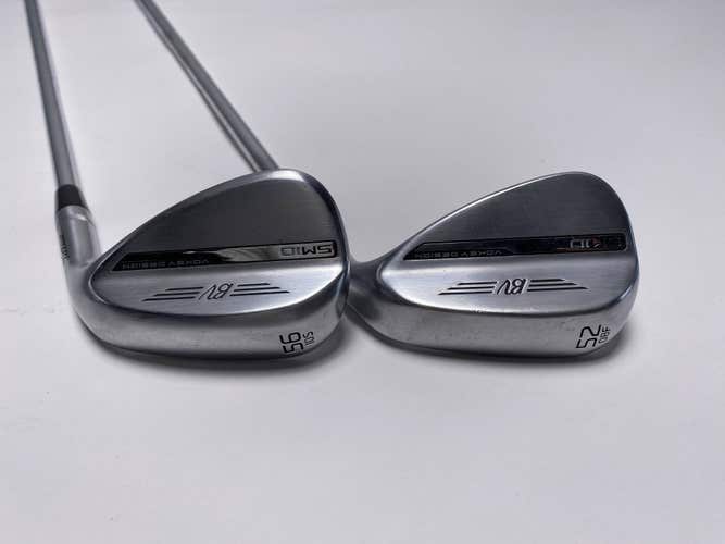 Titleist Vokey SM10 Tour Chrome Wedge Set 52* 8 56* 10 Wedge Steel Mens RH