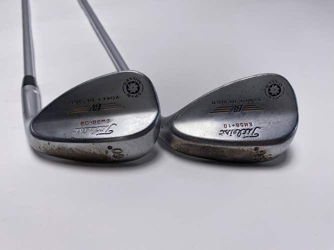 Titleist Vokey Spin Milled Wedge Set 56* 10 60* 8 True Temper DG Mens RH