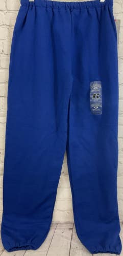 Russell Athletics Dri Power Extra Large Youth Sweat Pant Elastic Leg Cuffs Blue