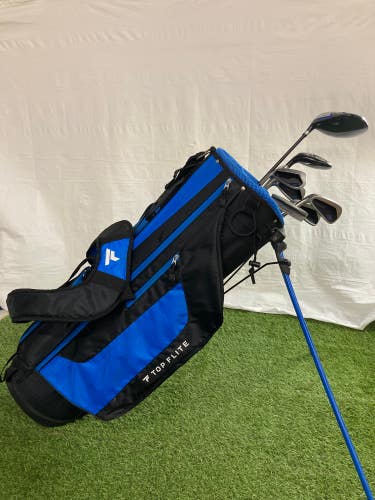 Men's Top Flite XL Varsity Left Hand Regular Flex Full Set w/ Bag (8 Clubs)