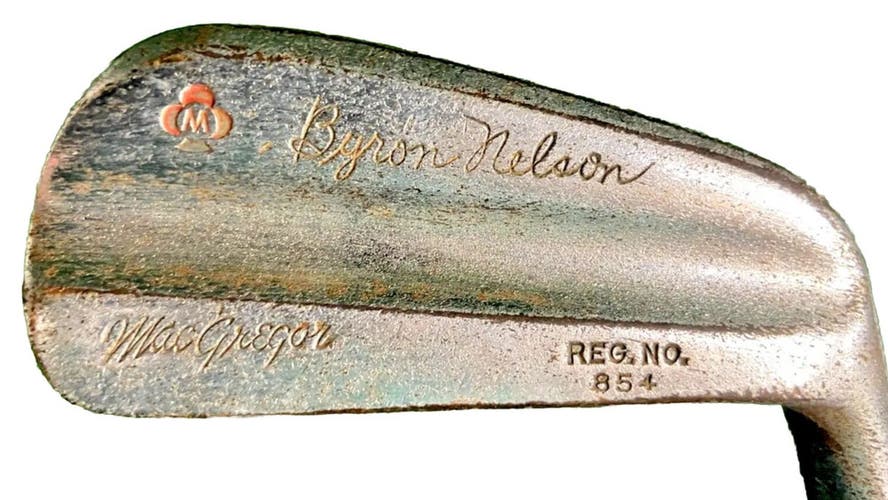 MacGregor Byron Nelson 2 Iron Texas Reg No 854 RH Coated Steel Leather Grip