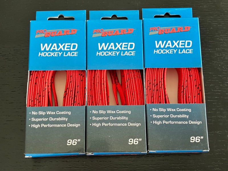 Three Pairs Wax Orange Laces, 96” New