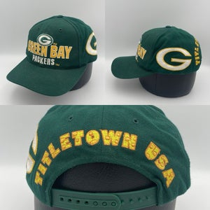 Vintage Green Bay Packers Drew Pearson Titletown USA Snapback Hat Wool Cap NFL