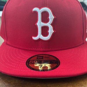 Boston Red Sox New Era 59fifty Size 7 7/8 Red Hat