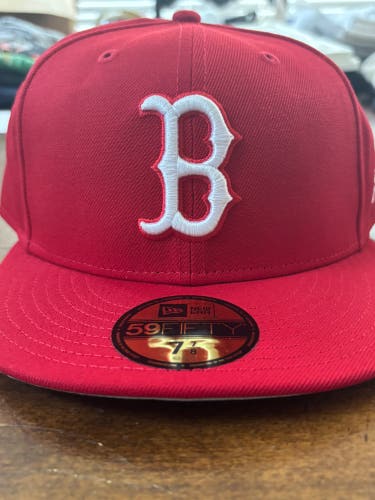 Boston Red Sox New Era 59fifty Size 7 7/8 Red Hat