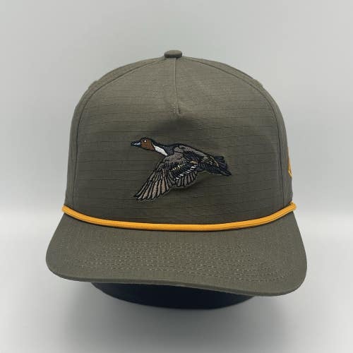 Southern String Hat Co Hat Cap Green Canvas Yellow Rope Snap Back Duck
