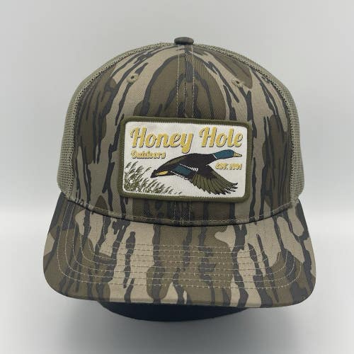 Honey Hole Outdoors Camouflage Duck Hunting Trucker Snapback Hat Cap