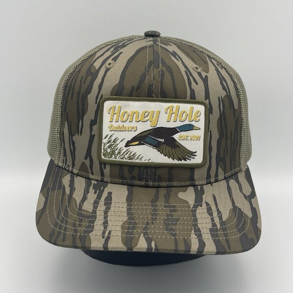 Honey Hole Outdoors Camouflage Duck Hunting Trucker Snapback Hat Cap