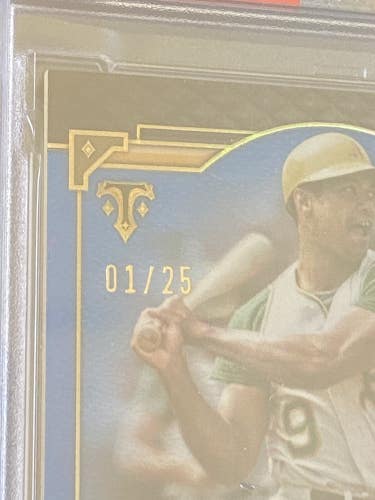 Reggie Jackson Triple Threads #1/25 PSA 9 SAPPHIRE #4 HOF A's/Yankees Topps 2022