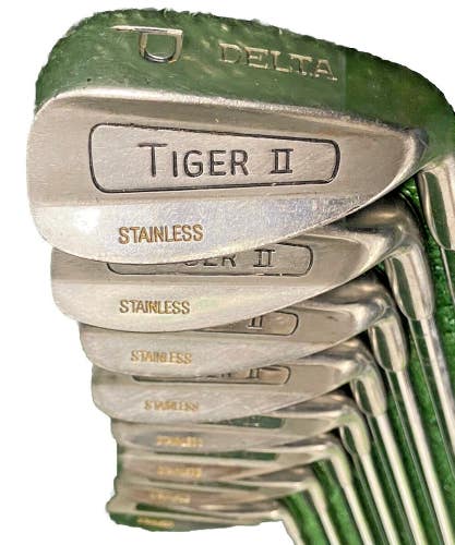 Delta Tiger II Combo Golf Set 1w,3w,4w,3-PW TrueTemper Regular Steel 5i 37" RH
