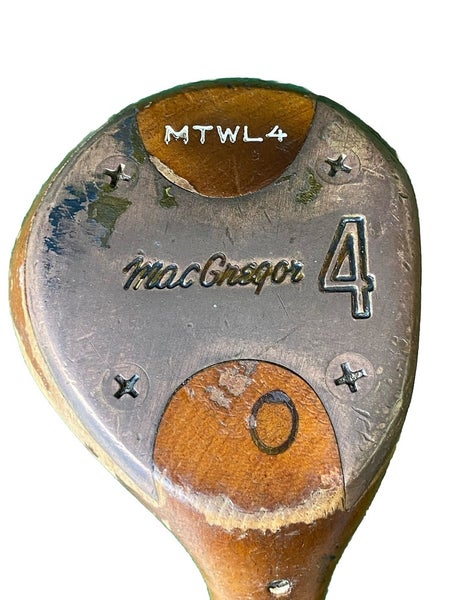 MacGregor Tourney Persimmon 4 Wood RH MTWL4 Action 4 Stiff Steel 41" Vintage