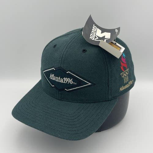 Vintage 1996 Atlanta Olympics Starter Strapback Hat Cap Green Canvas Rare NWT