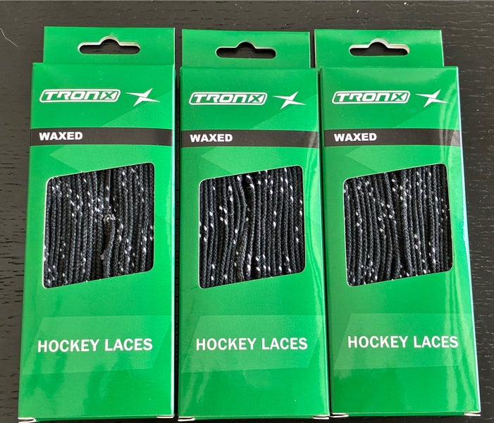 Three Pairs Wax Black Laces, 120” New
