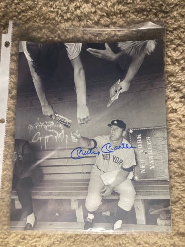 Autographed Mickey Mantle picture