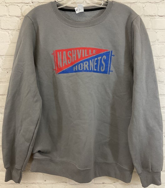 Nashville Hornets Extra Large Pre Shrunk Sweat Shirt Light Gray Fleece Lined